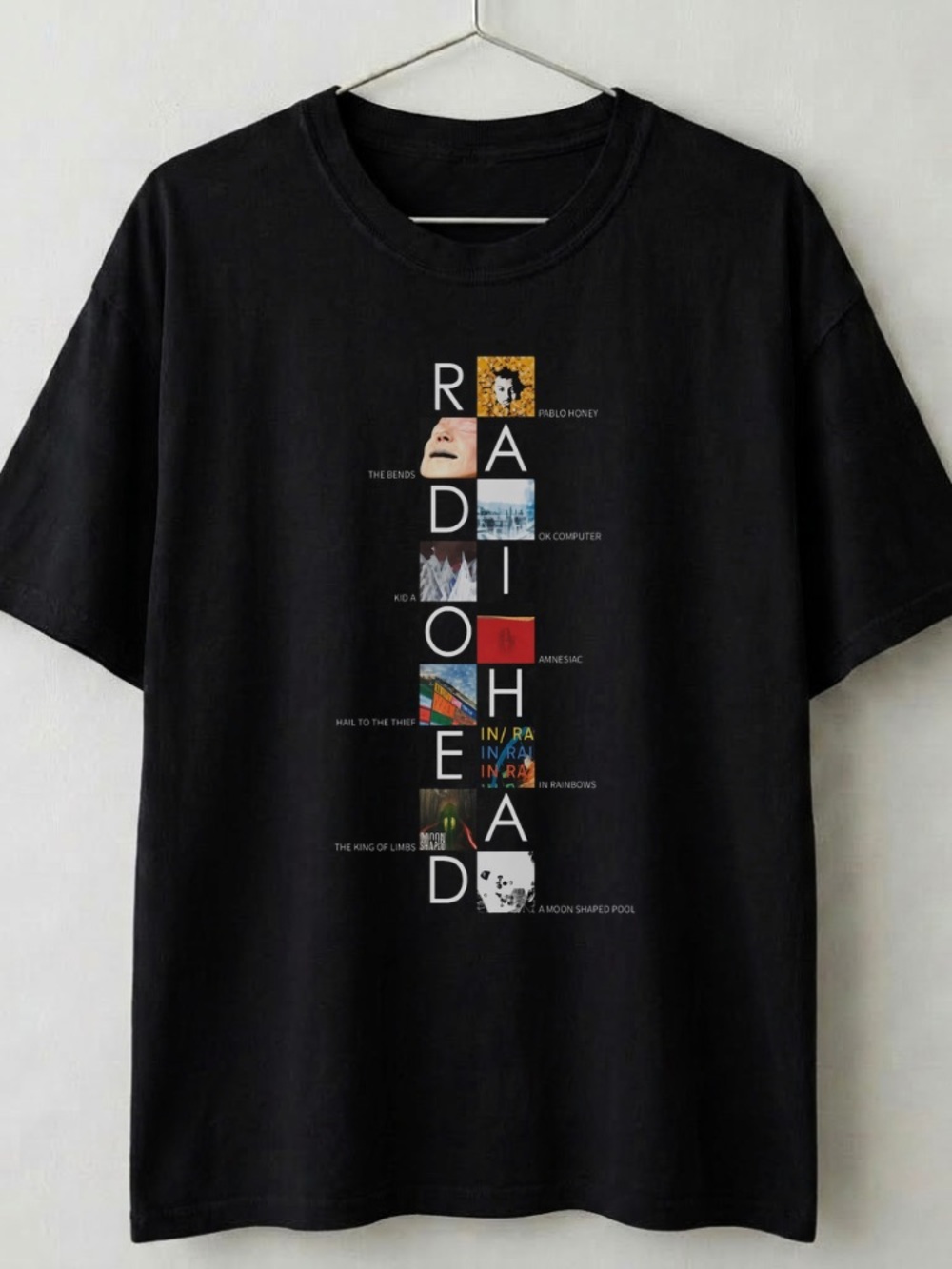 Radiohead Discography Acrostic Retro Band tee - Gildan 5000